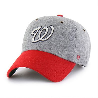 Men's '47 Gray Washington Nationals Golden Age Wool Clean Up Adjustable Hat