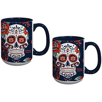 Auburn Tigers Two-Pack Dia De Los Muertos Mug Set