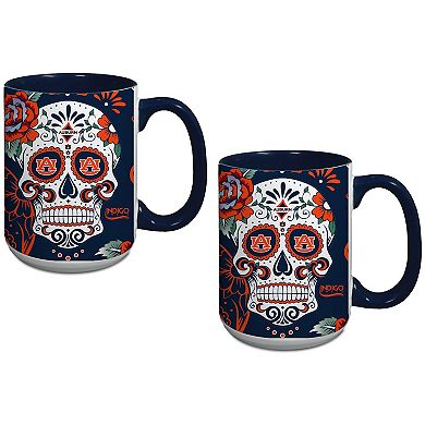 Auburn Tigers Two-Pack Dia De Los Muertos Mug Set