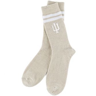 Women's ZooZatz Cream Indiana Hoosiers Victory Plush Socks