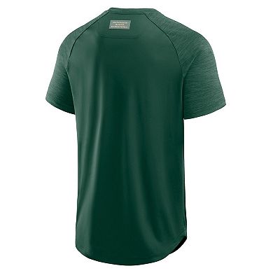 Men's Fanatics Hunter Green Milwaukee Bucks Inbound Pass Play Practice T-Shirt