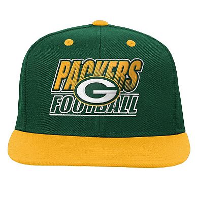 Youth Outerstuff Green Green Bay Packers Team Gradient Deadstock Snapback Hat