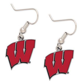 WinCraft Wisconsin Badgers Logo Dangle Earrings