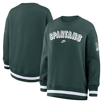 Women's Nike Green Michigan State Spartans Oversized Legacy Phoenix Sweatshirt