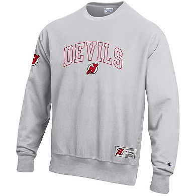 Men's Champion Gray New Jersey Devils Reverse Weave Fleece Sweatshirt