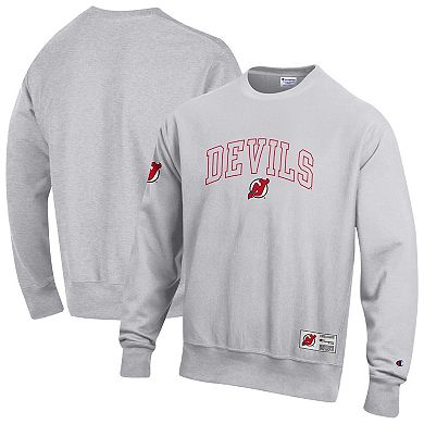 Men's Champion Gray New Jersey Devils Reverse Weave Fleece Sweatshirt