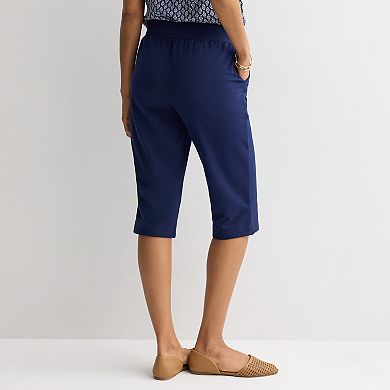 Women's Croft & Barrow® Easy Pull On Knit Skimmer Shorts