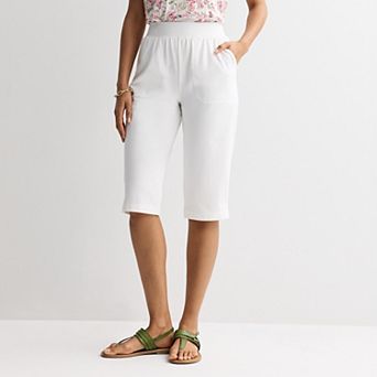 Women's Croft & Barrow® Easy Pull On Knit Skimmer Shorts