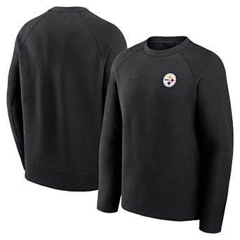 Men's Nike Black Pittsburgh Steelers Tech Fleece Raglan Sweatshirt