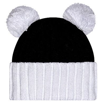 Women's New Era Black Colorado Buffaloes Tonal Cuffed Knit Hat with Double Poms
