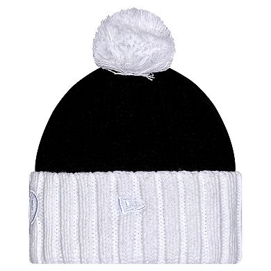 Women's New Era Black Colorado Buffaloes Tonal Cuffed Knit Hat with Double Poms