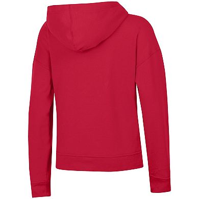 Women's Champion Scarlet Ohio State Buckeyes Powerblend Fleece Pullover Hoodie