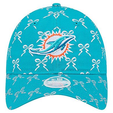 Women's New Era Aqua Miami Dolphins Ribbon 9TWENTY Adjustable Hat