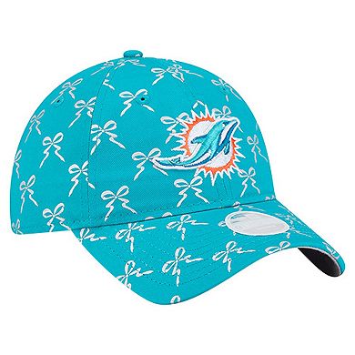 Women's New Era Aqua Miami Dolphins Ribbon 9TWENTY Adjustable Hat