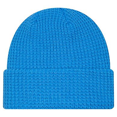 Men's New Era Blue Detroit Lions Waffle Cuffed Knit Hat