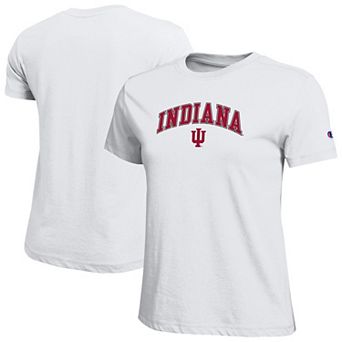 Women's Champion White Indiana Hoosiers Arched Over Logo T-Shirt