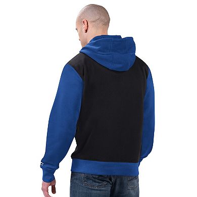 Men's Starter Black/Royal New York Giants Thursday Night Gridiron Full-Zip Hoodie