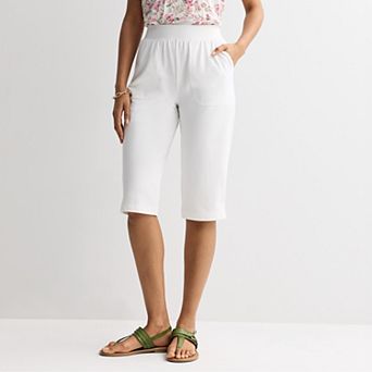Petite Croft & Barrow® Easy Pull On Knit Skimmer Pants