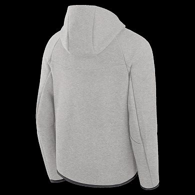 Men's Nike Heather Gray Minnesota Vikings Tech Fleece Raglan Full-Zip Windrunner Hoodie