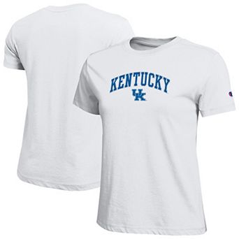 Women's Champion White Kentucky Wildcats Arched Over Logo T-Shirt