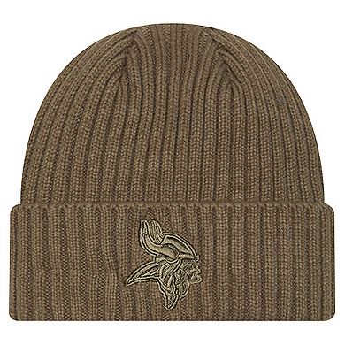 Youth New Era Olive Minnesota Vikings Color Pack Cuffed Knit Hat