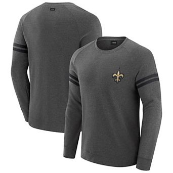 Men's J. Palmer Dark Heather Gray New Orleans Saints Players Lounge Raglan Tri-Blend Sweatshirt