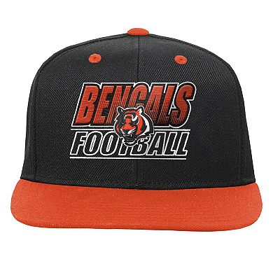 Youth Outerstuff Black Cincinnati Bengals Team Gradient Deadstock Snapback Hat