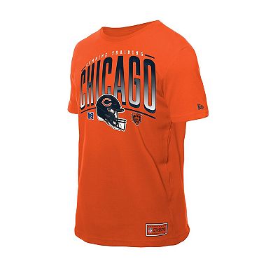 Men's New Era Orange Chicago Bears Combine Authentic Helmet T-Shirt