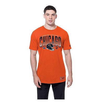 Men's New Era Orange Chicago Bears Combine Authentic Helmet T-Shirt