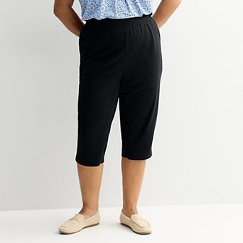 Plus Size Croft & Barrow® Easy Pull On Knit Skimmer Pants
