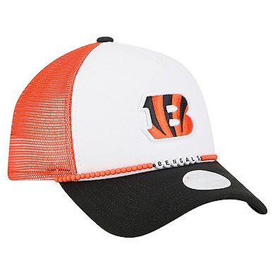Women's New Era White/Black Cincinnati Bengals Friendship Bracelet 9FORTY Adjustable Hat