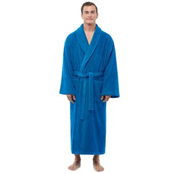 Men's Turkish Terry Cotton Robe, Shawl Collar Bathrobe