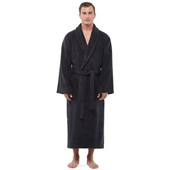 Men's Turkish Terry Cotton Robe, Shawl Collar Bathrobe