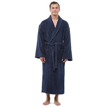 Men's Turkish Terry Cotton Robe, Shawl Collar Bathrobe
