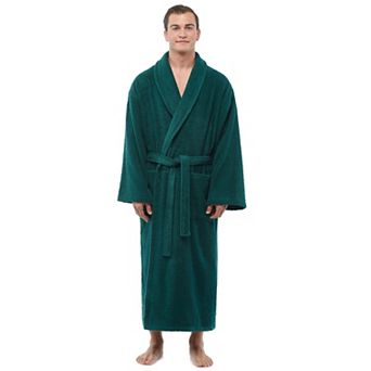 Men's Turkish Terry Cotton Robe, Shawl Collar Bathrobe