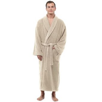 Men's Turkish Terry Cotton Robe, Shawl Collar Bathrobe