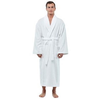 Men's Turkish Terry Cotton Robe, Shawl Collar Bathrobe