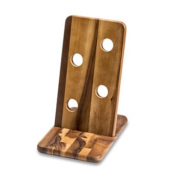 Acacia Wood Floating Wine Bottle Holder - 4 bottle