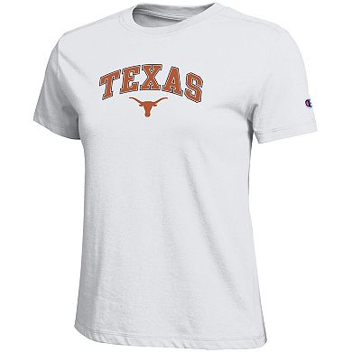 Women's Champion White Texas Longhorns Arched Over Logo T-Shirt