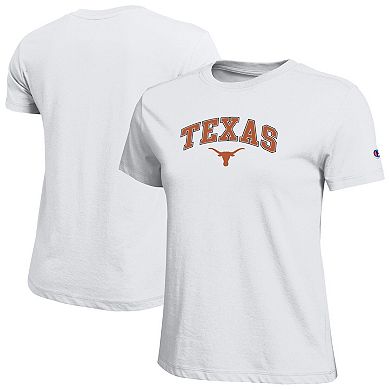 Women's Champion White Texas Longhorns Arched Over Logo T-Shirt