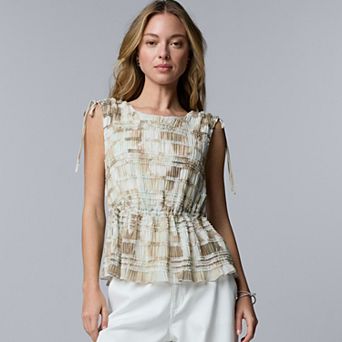 Women's Simply Vera Vera Wang Smock Textured Tank Top