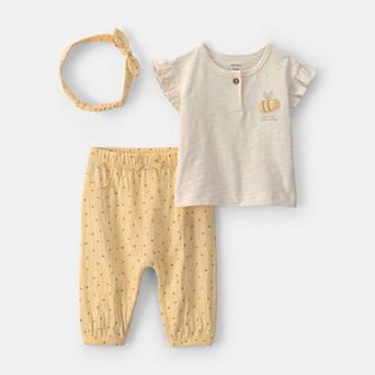 Baby Girl Carter's 3 pc Bee Top, Pant & Headband Set