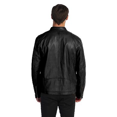 Gioberti Men's Sheepskin Classic Style Leather Jacket