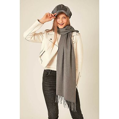 Women's Winter Essential Classic Plain Shawl-Scarf with Tassels