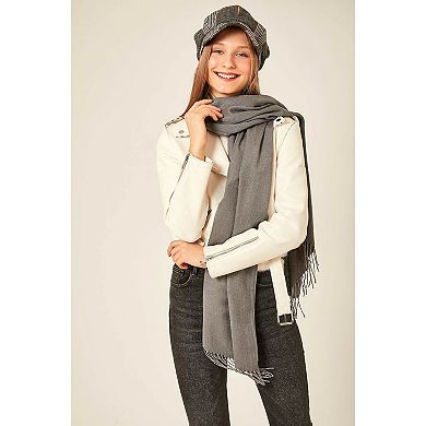 Women's Winter Essential Classic Plain Shawl-Scarf with Tassels