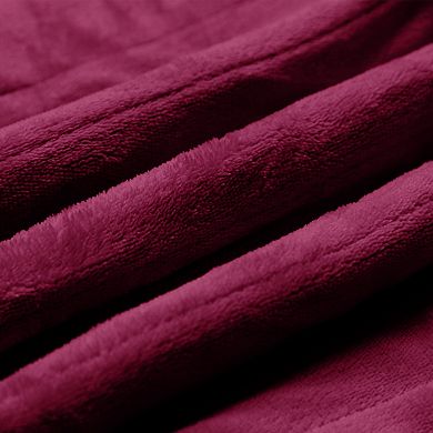 Reversible Flannel & Sherpa Heated Electric Bed Blanket Supersoft and Cozy