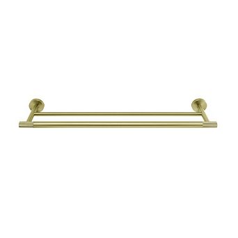 Swiss Madison Avallon 24 Double Towel Bar in Brushed Gold