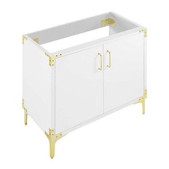 Swiss Madison Voltaire 36 Single, Bathroom Vanity in White with Gold Hardware - Cabinet Only