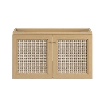 Swiss Madison Classe 36 Wall-Mounted Bathroom Vanity in Natural Oak without Sink Top