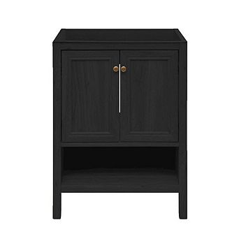 Swiss Madison Chateau 24 Freestanding Bathroom Vanity Cabinet without Top in Black Oak